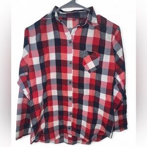 Red and Blue Plaid Women’s Shirt